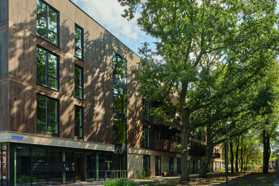 Pasteur Residential Building in Haarlem, Modular Wood Construction for Elan Wonen